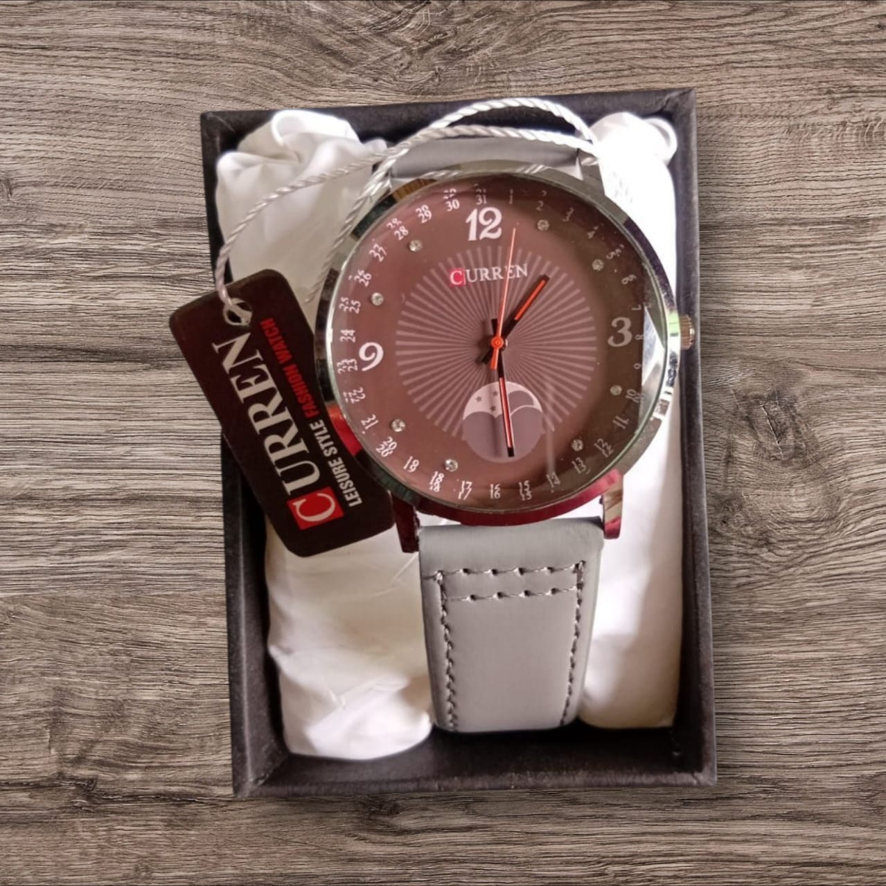 Curren_Watch with Leather Strap