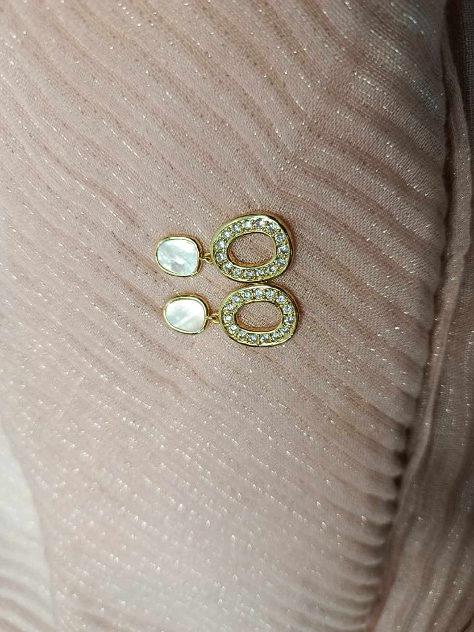 Sapphire ZIrcon Gold-Plated Earrings