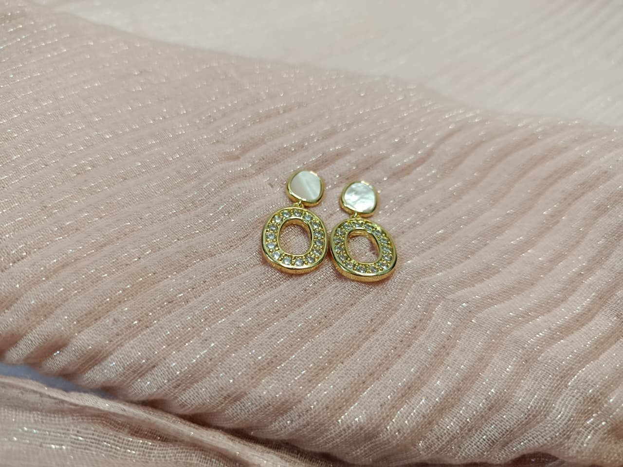 Sapphire ZIrcon Gold-Plated Earrings