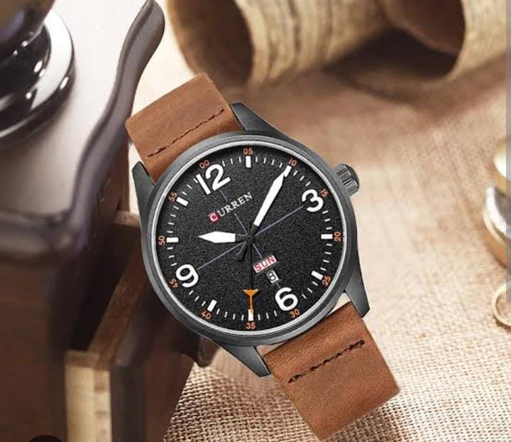 Curren_Watch with Leather Strap