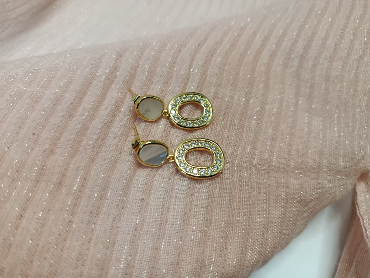 Sapphire ZIrcon Gold-Plated Earrings