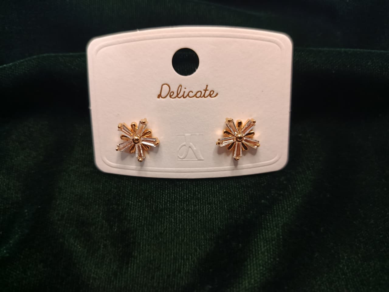 Golden Starburst Stud Earrings